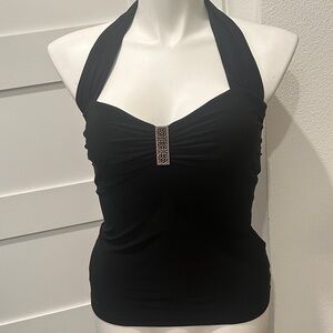 White House Black Market Black Halter Top